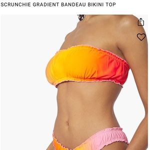 WeWoreWhat Scrunchie Gradient Bandeau Bikini Top